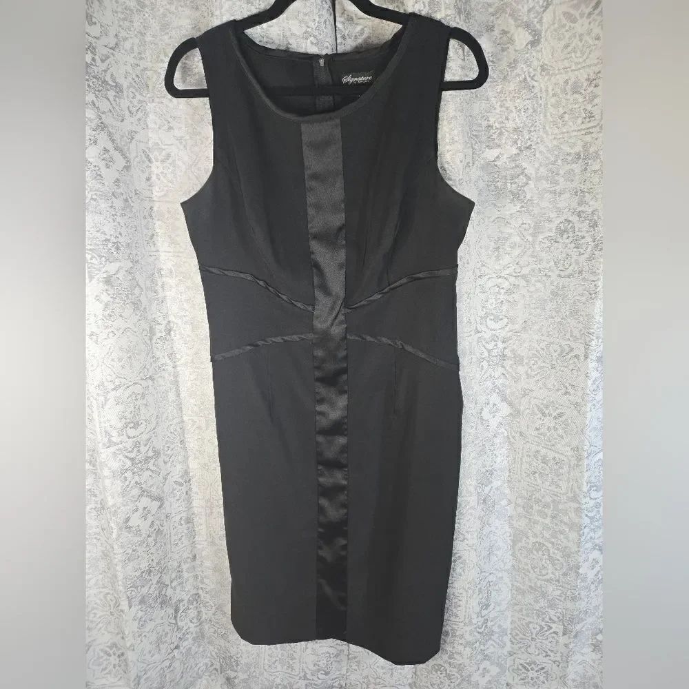 Signature By Sangria black sheath dress vintage 8